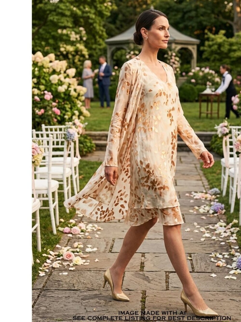 Y2K Silk Blend Burnout Dress 12 Bias Cut Attached Duster Fairy Wedding Grad